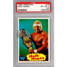Hulk Hogan 1985 Topps WWF Wrestling Rookie Card #16 PSA 6.5 EX-MT+