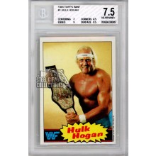 Hulk Hogan 1985 Topps WWF Wrestling Rookie Card #1 BSG 7.5 Near Mint+ (987)