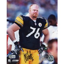 Chris Hoke Autographed Pittsburgh Steelers 8x10 Photo - BAS (Black Ink)