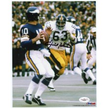 Ernie Holmes Autographed Pittsburgh Steelers 8x10 Photo (Running) - JSA COA (Black Ink, Signed On Body)