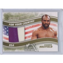 Evander Holyfield 2011 Ringside Round 2 Country Gold Patch Card #FYC-14 /10