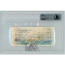 Les Horvath Autographed Check - BAS