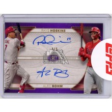 Rhys Hoskins/Alec Bohm 2021 Topps Definitive Purple Dual Autograph Card 4/5