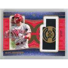 Rhys Hoskins 2021 Topps Definitive Baseball Helmet Patch Card 1/1