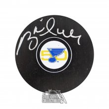 Brett Hull Autographed St Louis Blues Hockey Puck - JSA COA