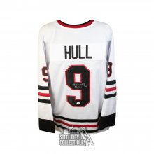 Bobby Hull Autographed Custom Chicago White Hockey Jersey - JSA COA