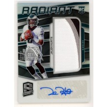 Jalen Hurts 2020 Panini Spectra Radiant Autograph Rookie Patch Card #6 28/75