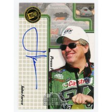 John Force 2005 Press Pass NHRA Authentic Autographed Race Card