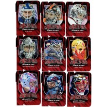2011-12 In The Game Between The Pipes Masked Men 4 Ruby Die-Cut 50-Card Insert Set