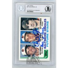 Cal Ripken Jr 2007 Hall of Fame 1982 Topps Autographed Card #21 - BAS