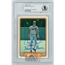 Cal Ripken Jr 2007 Hall Of Fame 1982 Fleer Autographed Card #176 - BAS