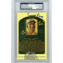 Ernie Banks Autographed Postcard - PSA/DNA
