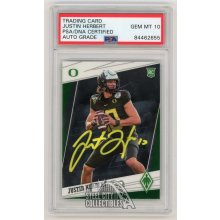 Justin Hebert 2020 Panini Chronicles Draft Picks Phoenix Auto Rookie Card #5 - PSA/DNA 10