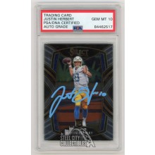 Justin Herbert 2020 Panini Select Club Level Auto Rookie Card #244 - PSA/DNA 10