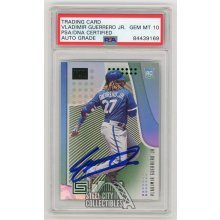 Vladimir Guerrero Jr 2019 Panini Status Green Autographed Rookie Card #34 - PSA/DNA 10