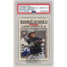 Vladimir Guerrero Jr 2017 Topps Heritage Minor League Autographed Card #BA-VG - PSA/DNA 10