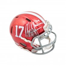 Mark Ingram Heisman 09 Autographed Alabama Chrome Mini Football Helmet - BAS COA