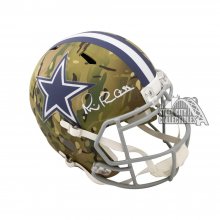 Michael Irvin Autographed Cowboys Camo Replica Full-Size Football Helmet - BAS COA