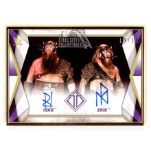 The Viking Raiders Ivar/Erik 2020 Topps Transcendent Purple Autograph Card #DA-VR 10/10