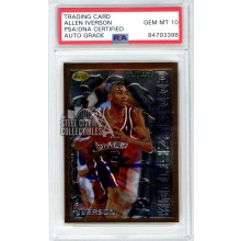 Allen Iverson 1996-97 Topps Finest Autograph Rookie Card #69 PSA/DNA 10