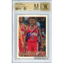 Allen Iverson 1996-97 Topps Autograph Rookie Card #171 BGS 9.5 BAS 10