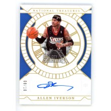 Allen Iverson 2021-22 Panini National Treasures Autograph Card #TTS-AIV 08/10