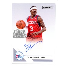 Allen Iverson 2022 Panini National VIP Autograph Card (Red Jersey)