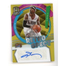 Allen Iverson 2021-22 Panini Spectra Retrospect Gold Autograph Card #RSAAIV 3/10
