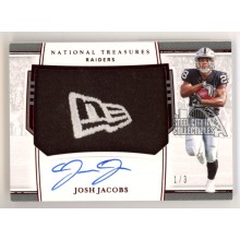 Josh Jacobs 2019 Panini National Treasures New Era Autograph Patch Rookie RC 1/3