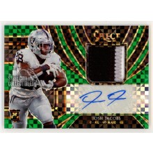 Josh Jacobs 2019 Panini Select Green Autograph Rookie Patch Card #RM-JJ 4/5