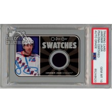 Jaromir Jagr 2006-07 O-Pee-Chee Swatches Autograph Jersey Card #S-JJ PSA/DNA 10 (Blue)