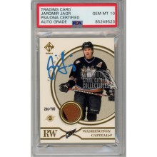 Jaromir Jagr 2003-04 Pacific Autograph Patch Card #211 206/700 PSA/DNA 10 (Blue)