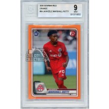 Jahkeele Marshall-Rutty 2020 Bowman MLS Soccer Orange Rookie Card 03/25 #54 BGS 9 Mint