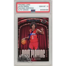 Jalen Green 2021-22 Panini Hoops Now Playing Autograph Rookie Card #2 PSA/DNA 10