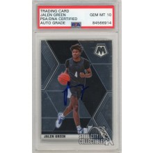 Jalen Green 2021-22 Panini Mosaic Autograph Rookie Card #254 PSA/DNA 10