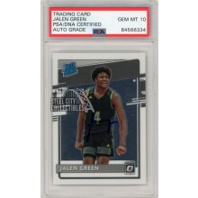 Jalen Green 2021-22 Panini Chronicles Donruss Optic Autograph Rookie #204 PSA/DNA 10
