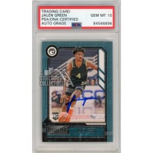 Jalen Green 2021-22 Panini Playbook Autograph Rookie Card #321 PSA/DNA 10
