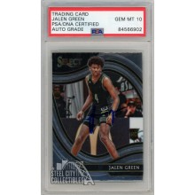 Jalen Green 2021-22 Panini Select Autograph Rookie Card #279 PSA/DNA 10