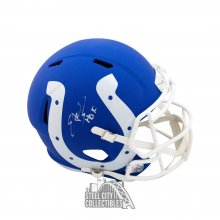Edgerrin James HOF Autographed Colts AMP Replica Full-Size Football Helmet - JSA COA