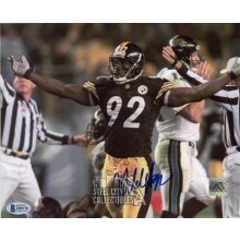 Jason Gildon Autographed Pittsburgh Steelers 8x10 Photo - BAS COA (Blue Ink)