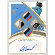 Jazz Chisholm 2021 Panini Immaculate Quad Patch Autograph Rookie Card #EB-JC 05/10