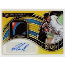 Jazz Chisholm 2021 Panini Select Gold Autograph Rookie Patch Card #RJA-JC 02/10