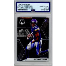 Justin Jefferson 2020 Panini Mosaic Autograph Rookie Card #209 PSA/DNA