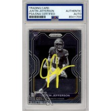 Justin Jefferson 2020 Panini Prizm Black White Variation Autograph RC #398 PSA/DNA Yellow (New Label)