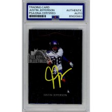 Justin Jefferson 2020 Panini Select Autograph Rookie Card #161 PSA/DNA (Yellow)