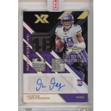 Justin Jefferson 2020 Panini XR Black Autograph Tag Patch Rookie Card #211 1/1