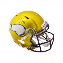 Justin Jefferson Autographed Minnesota Vikings Flash Authentic Full-Size Football Helmet - BAS (Purple Ink)