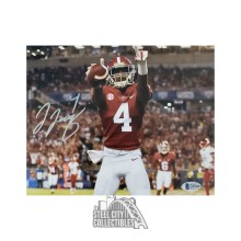 Jerry Jeudy Autographed Alabama 8x10 Photo - BAS COA (Silver Ink, Pointing)