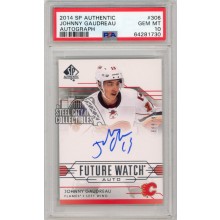 Johnny Gaudreau 2014-15 Upper Deck SP Authentic Future Watch Autograph Card 156/999 PSA 10