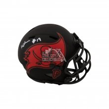 Keyshawn Johnson Autographed Buccaneers Eclipse Mini Football Helmet - BAS COA